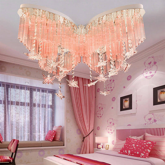 3-Color Butterfly Ceiling Light Crystal Lamp Everly Quinn RJN9_Y3HUI97