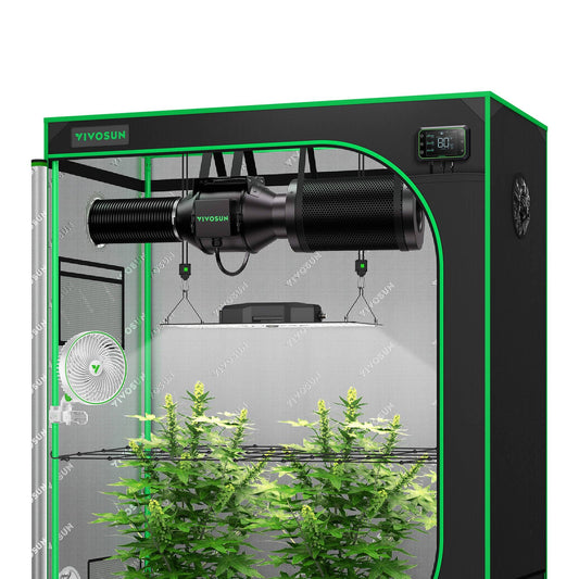 2x4 Smart Grow Tent Kit,2-Plant Kit,Full Spectrum VS200W AeroLight LED Grow Light with Ventilation Combo OGD0_M7EOP92