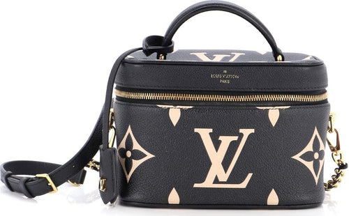 Louis Vuitton Vanity Handbag Bicolor Monogram Empreinte Giant PM