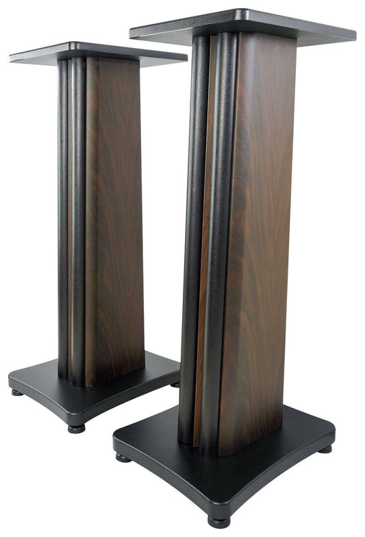 (2) Rockville Dark Wood Grain 28 Speaker Stands Fits Polk Audio Monitor XT15 ZVI1_A9UCO59