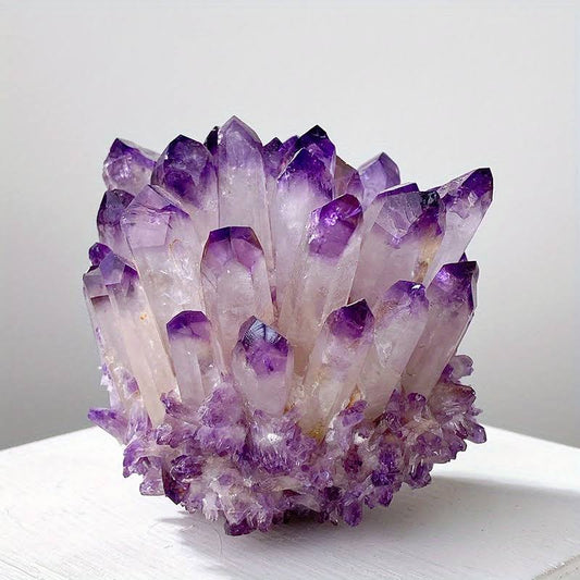 1pc Natural Amethyst Cluster Stones, Crystal Minerals Gemstone Remove Negative Energy Amethyst Crystal Cluster Mineral Specimens Decoration Crystal BJN5_W1BNX87