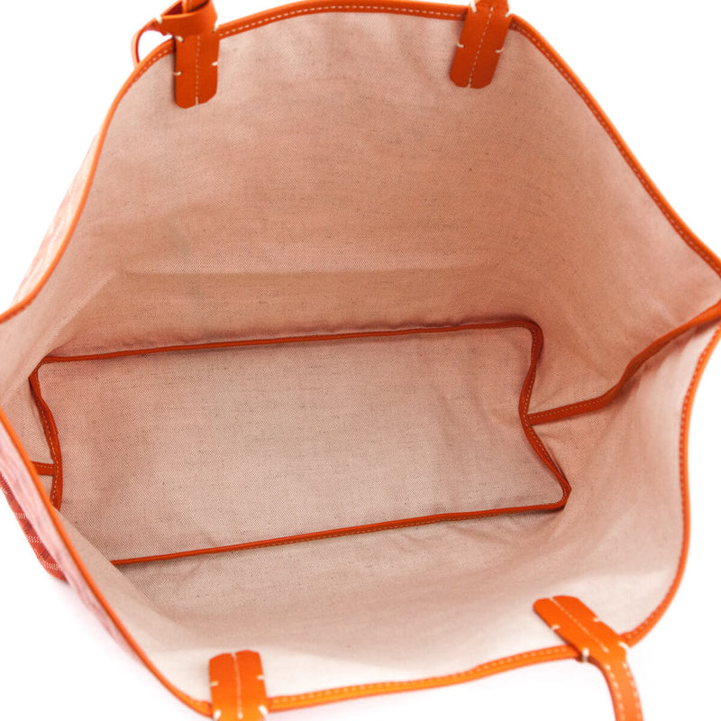 Goyard Goyardine Orange St. Louis PM Tote Bag Silver Hardware – Madison  Avenue Couture