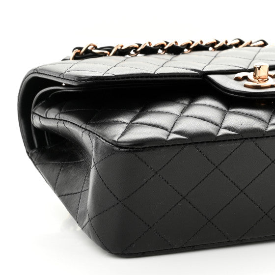 Chanel Lambskin Quilted Small Double Flap Black
