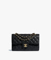 CHANEL Small Classic Handbag Grained Calfskin & Gold-Tone Metal Black