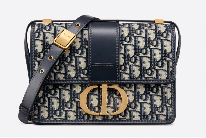 Túi Dior 30 Montaigne Bag Blue Oblique Jacquard best quality  Ruby Luxury