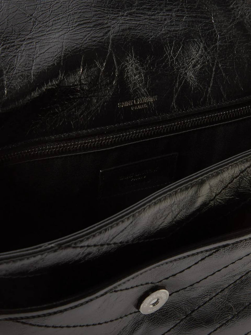 Niki medium YSL-plaque leather shoulder bag