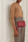 YSL SAINT LAURENT Lou mini textured-leather shoulder bag